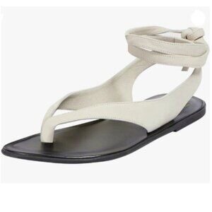 FOWT Women Split Round Toe Sandals Lace up Strappy  Flats Casual Flip Flop Shoes